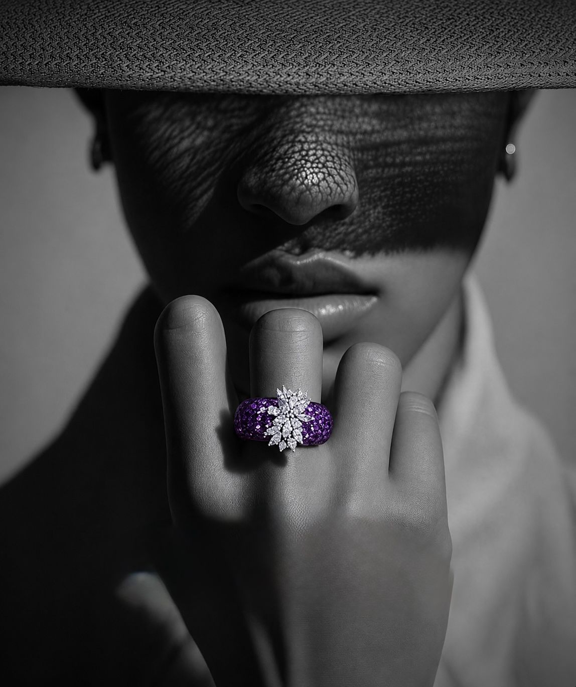 Royal Amethyst Blossom Ring
