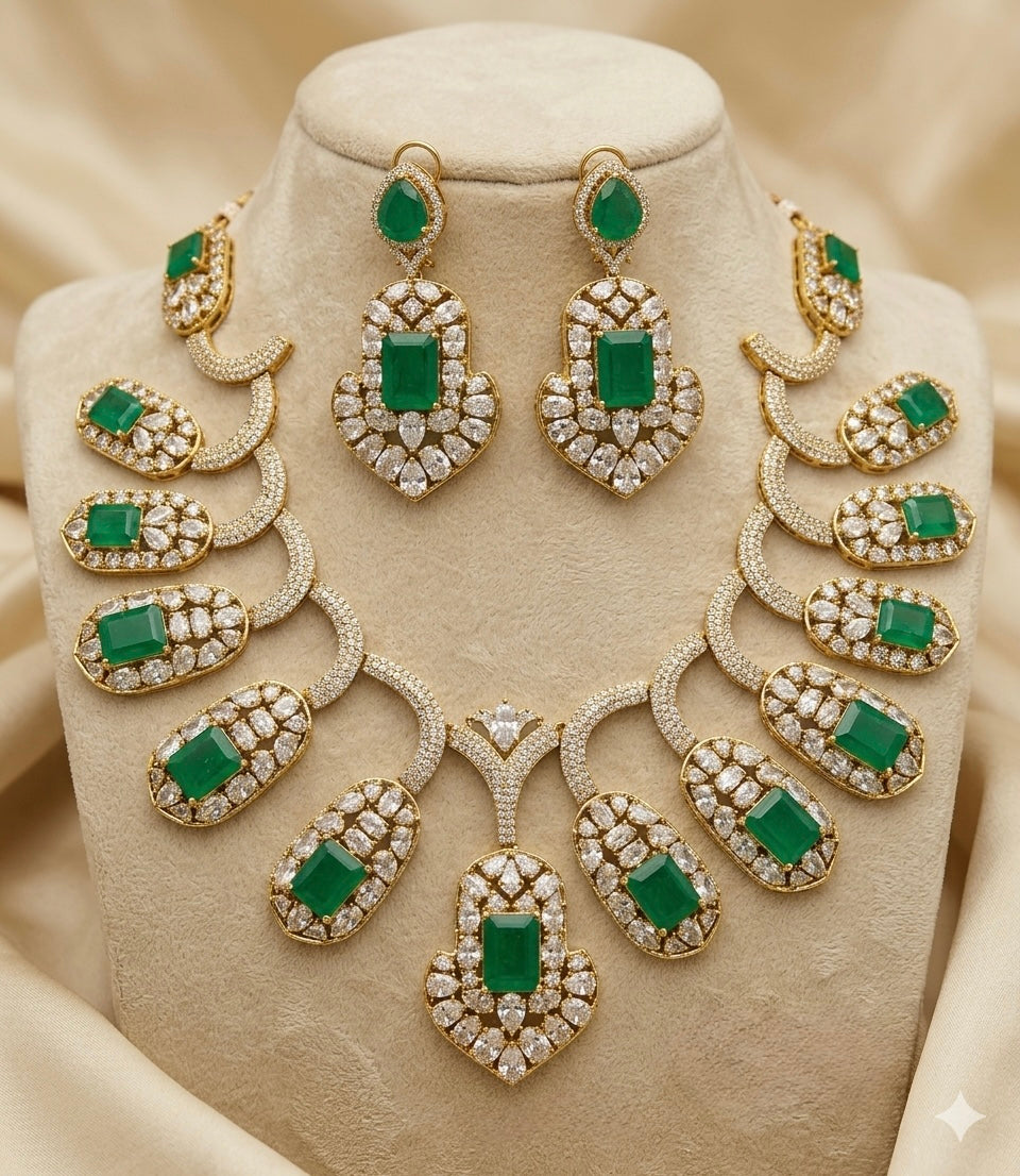 Maharani Emerald Royale Necklace Set