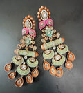 Pair of Jhumkaas with floral and teardrop designs 