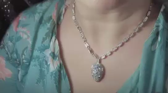 Serpentine Majesty Diamond Pendant Necklace ✨