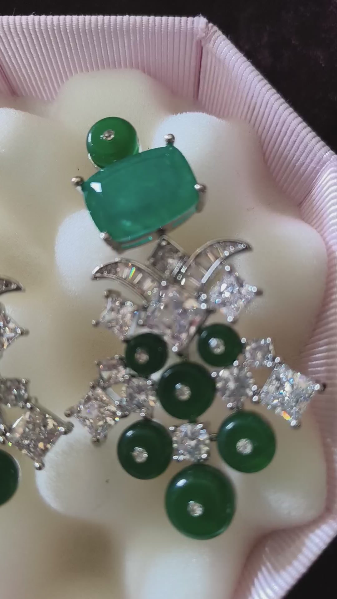 Royal Emerald Crown Jewel Earrings