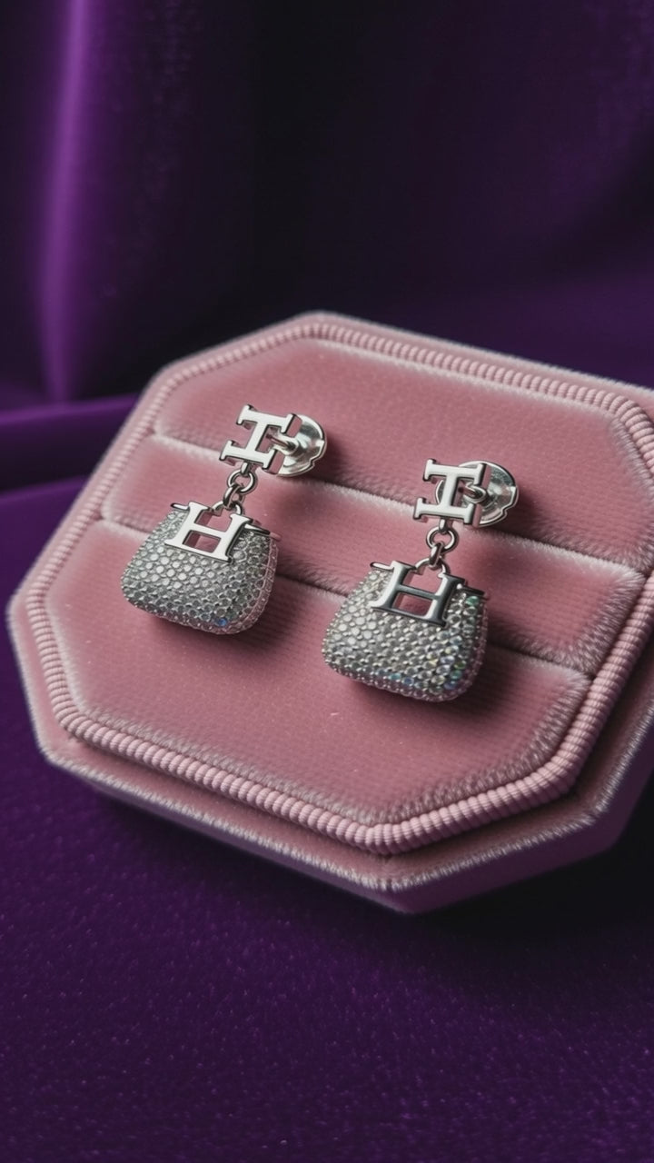 Cute Luxury Silver Earrings