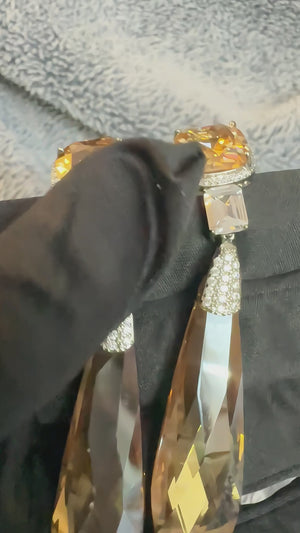Smoky Champagne Luxe Drop Earrings