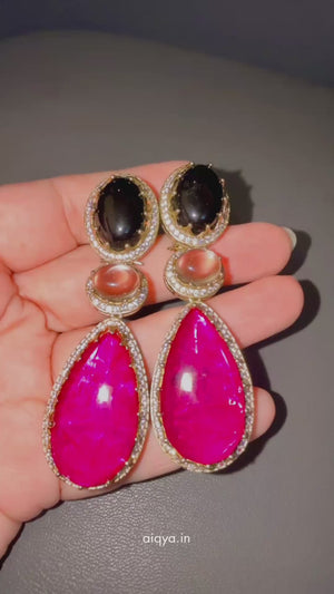 Bohemian Noir Bloom Earrings