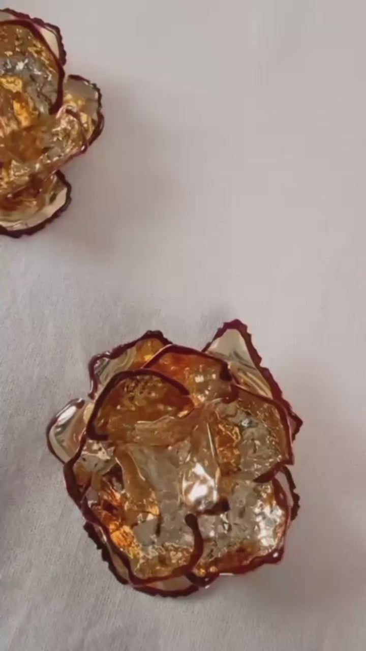 Golden Bloom Statement Earrings