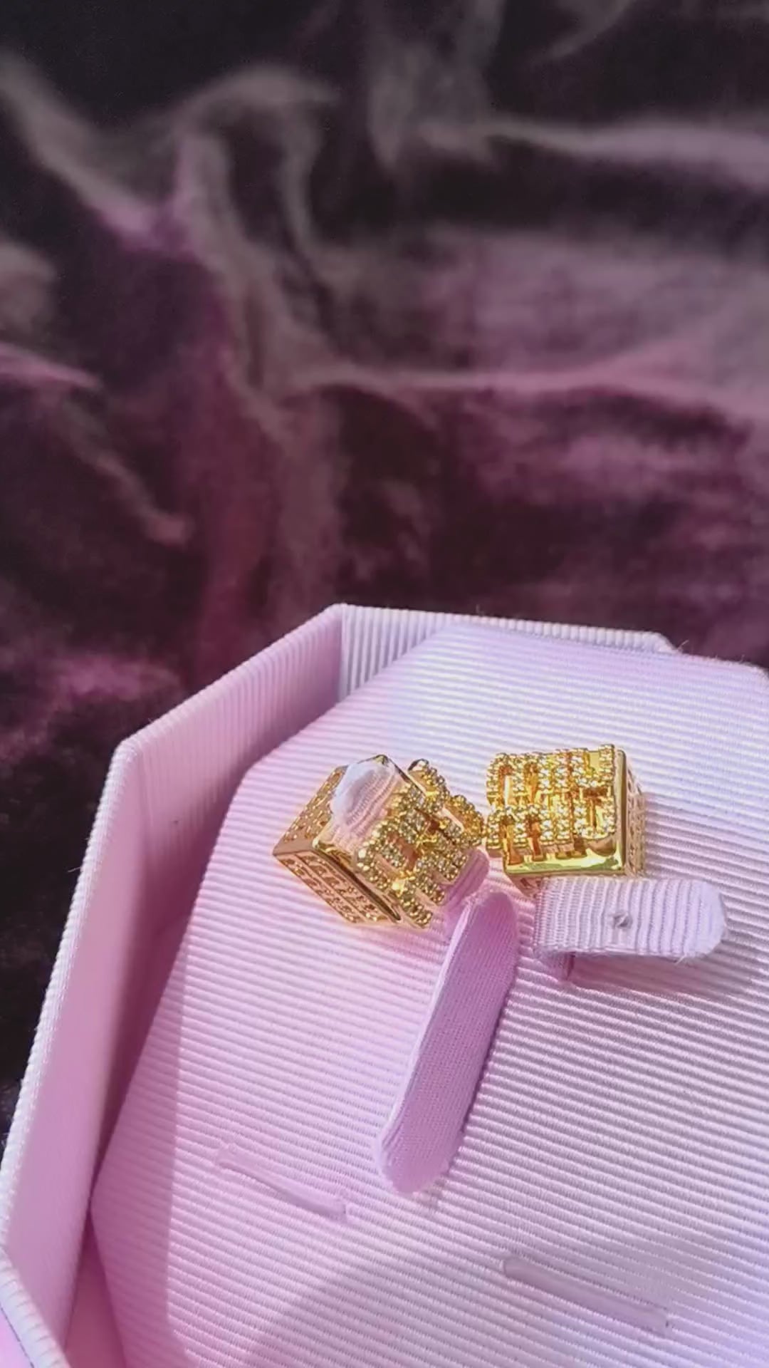 Chic Miu Miu Style Stud Earrings