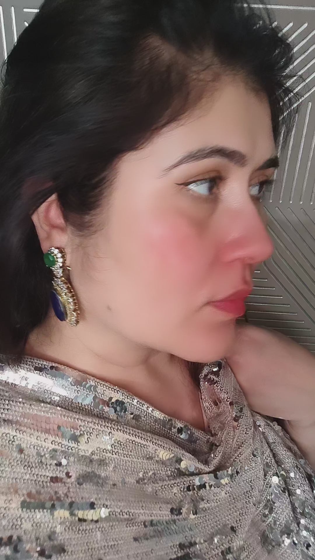 Royal Sapphire & Emerald Drop Earrings