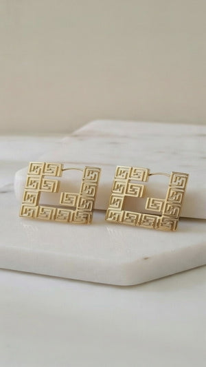 Bold Gold Statement Dangle Earrings