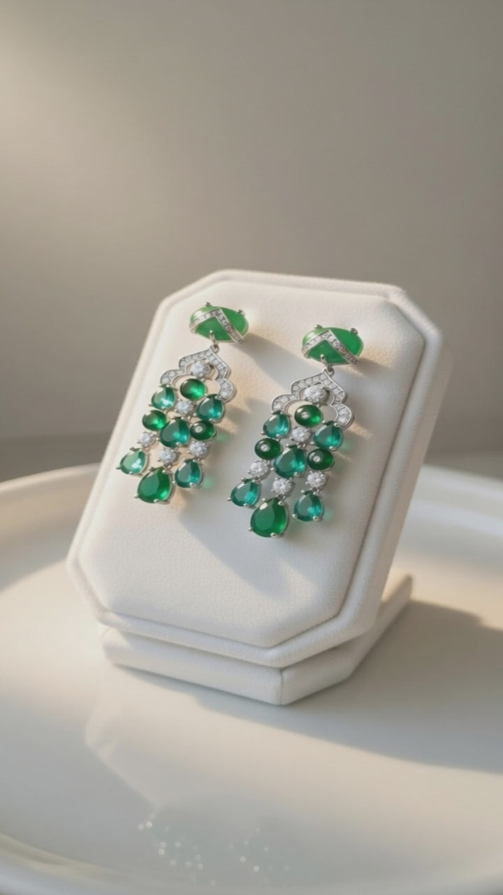 Royal Emerald Elegance Earrings