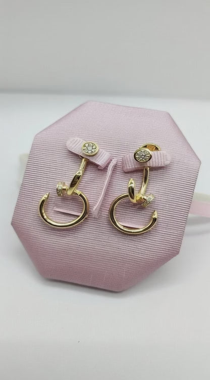 Premium Gold Diamond Glam Earrings ✨