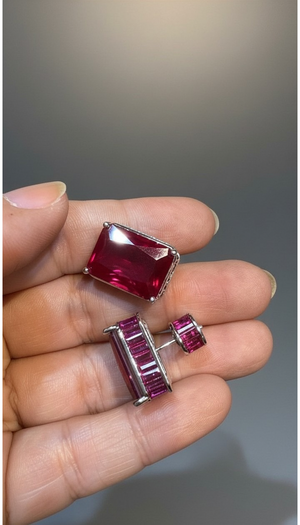 Royale Ruby Statement Earrings