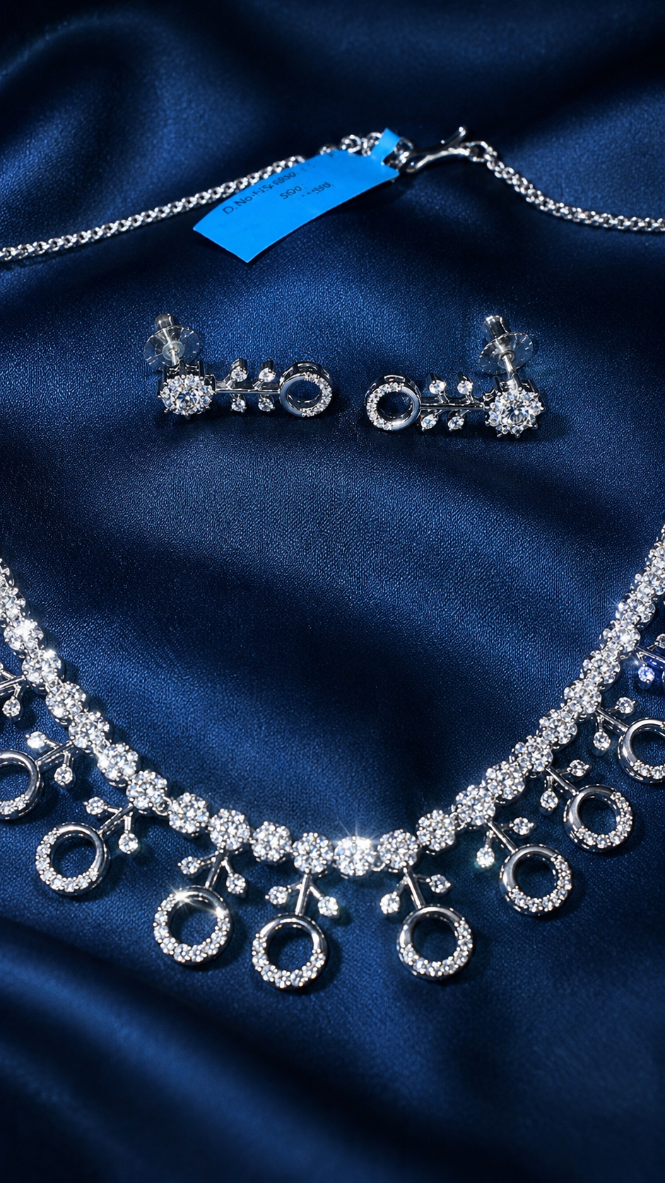 Celestial Halo Cascade Necklace Set