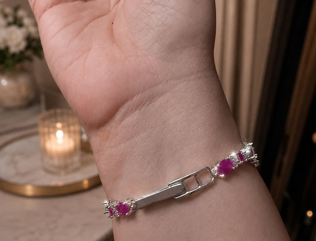 Royal Ruby Radiance Bracelet
Description