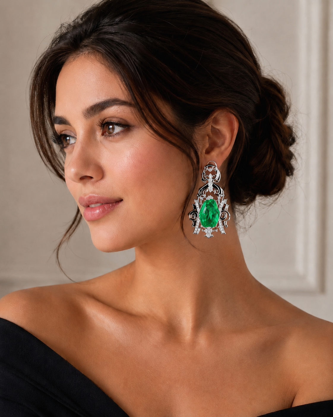 Emerald Royale Green Vintage Earrings