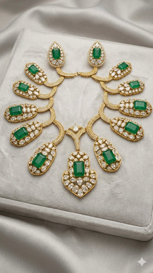 Maharani Emerald Royale Necklace Set