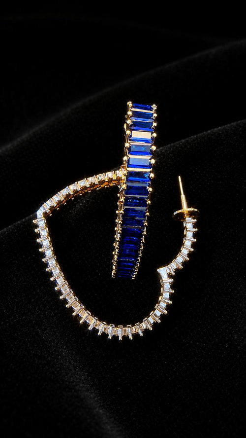 Sapphire Eclipse Luxe Heart Hoops