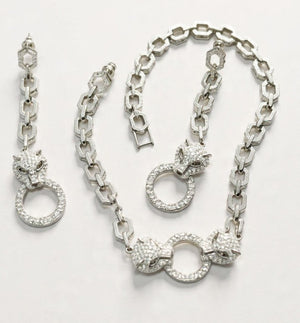 Panther Royale Link Diamond Necklace Set