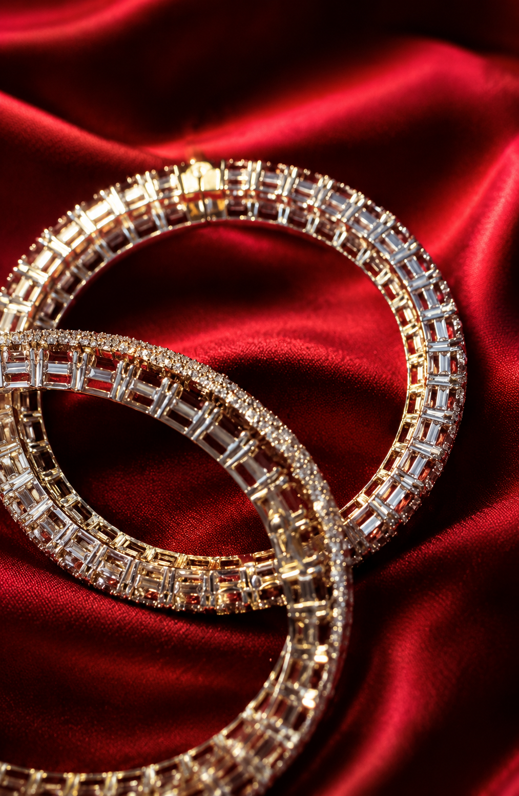 Royal Ruby Blossom AD Bangles