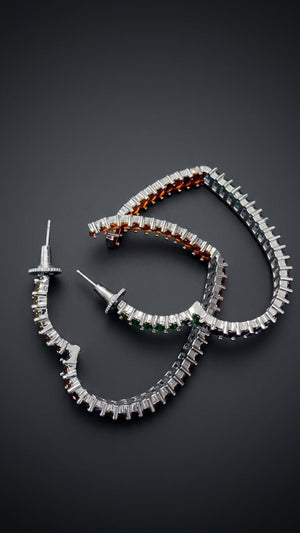 Sapphire Eclipse Luxe Heart Hoops