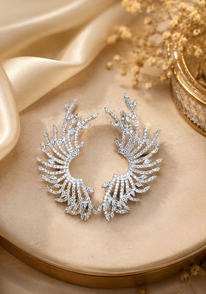 ✨ Phoenix Radiance Crystal Ear Cuffs ✨