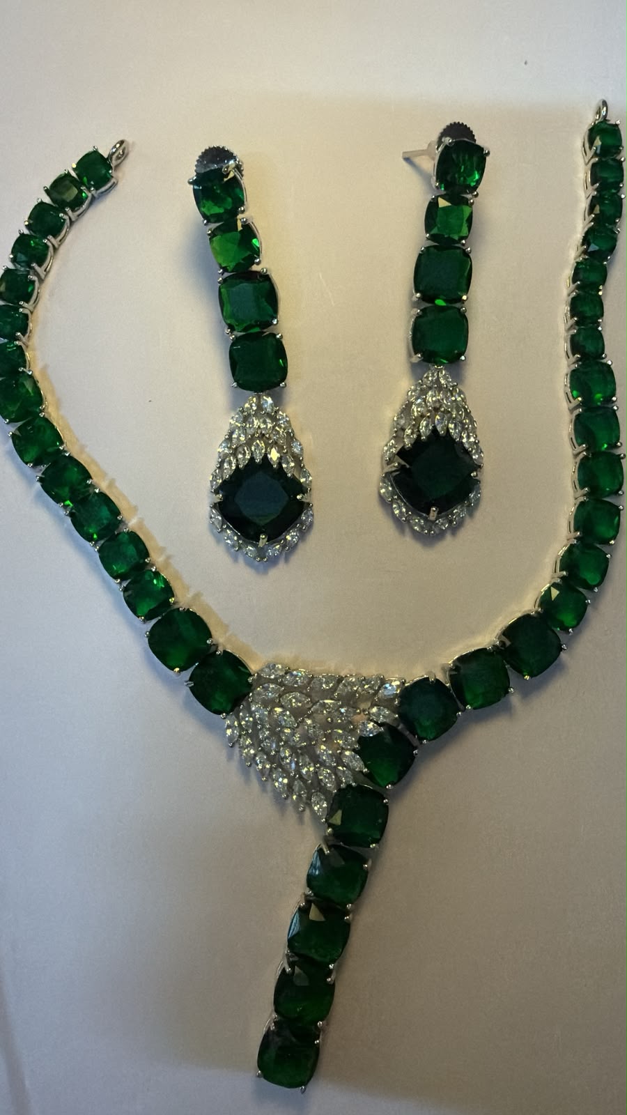 Emerald Maharani Royale Necklace Set