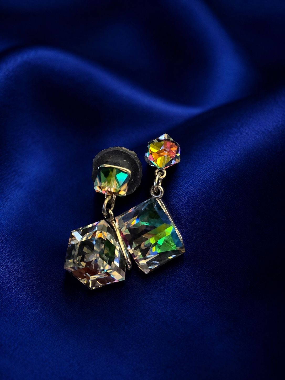 Midnight Prism Premium Crystal Earrings ✨
