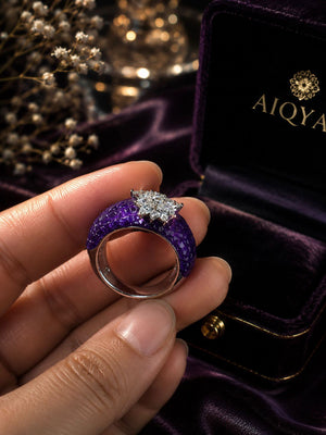 Royal Amethyst Blossom Ring
