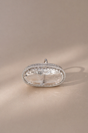 Crystal Halo Statement Ring