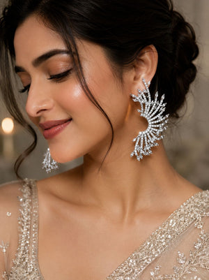 ✨ Phoenix Radiance Crystal Ear Cuffs ✨