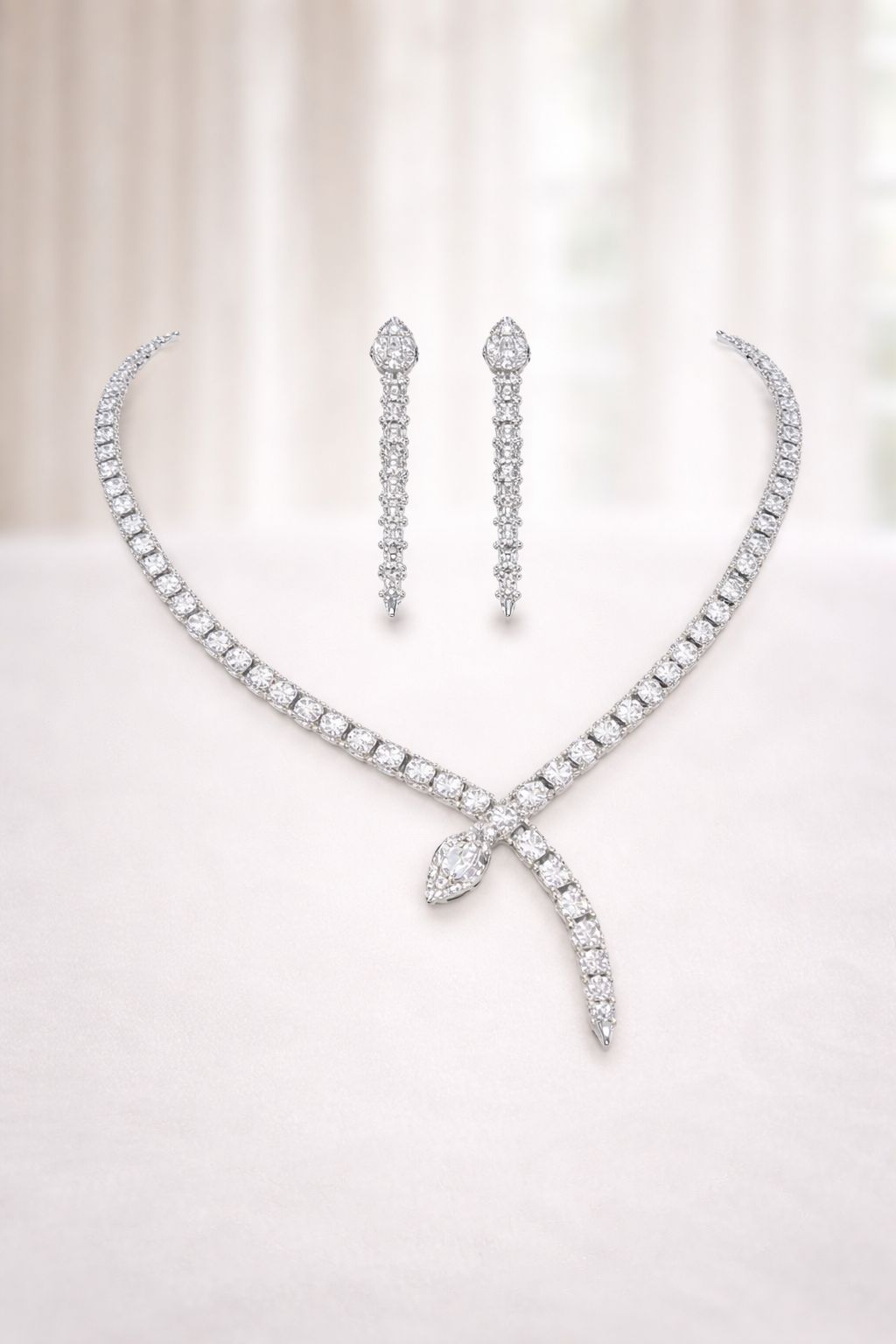 Venom Luxe American Diamond Set – Bold & Edgy