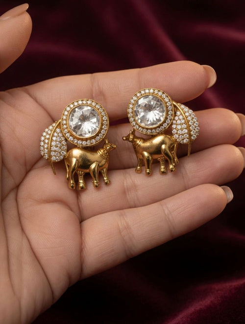 Rajsi Gaurav Diamond Bull Earring