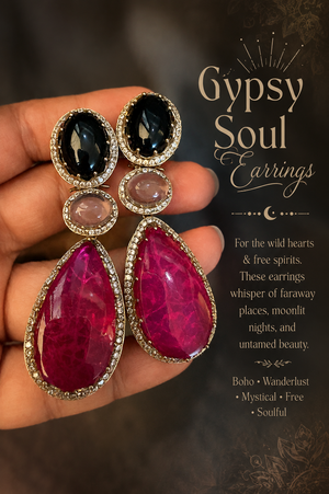 Bohemian Noir Bloom Earrings