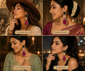 Bohemian Noir Bloom Earrings