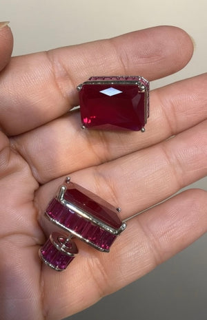 Royale Ruby Statement Earrings