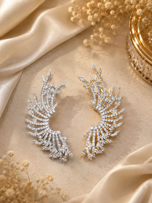 ✨ Phoenix Radiance Crystal Ear Cuffs ✨