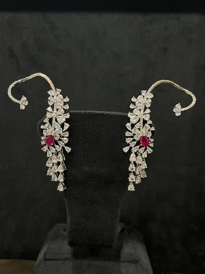 ✨ Celestial Cascade Diamond Ear Cuff Earrings ✨