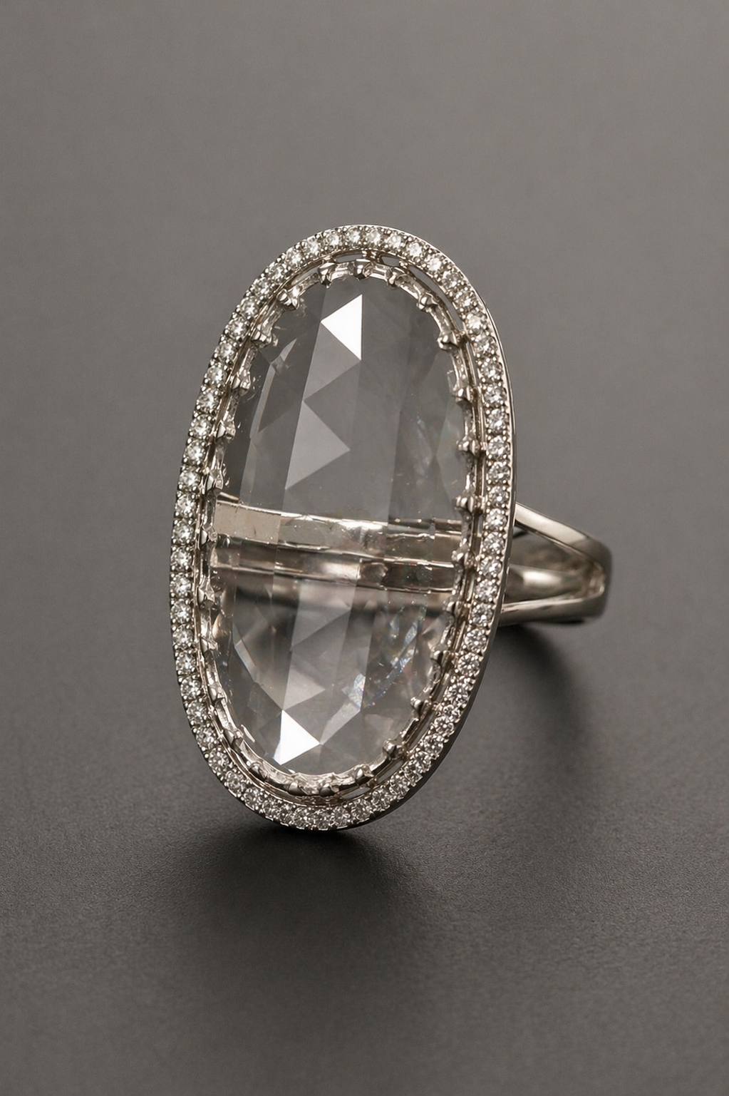 Crystal Halo Statement Ring