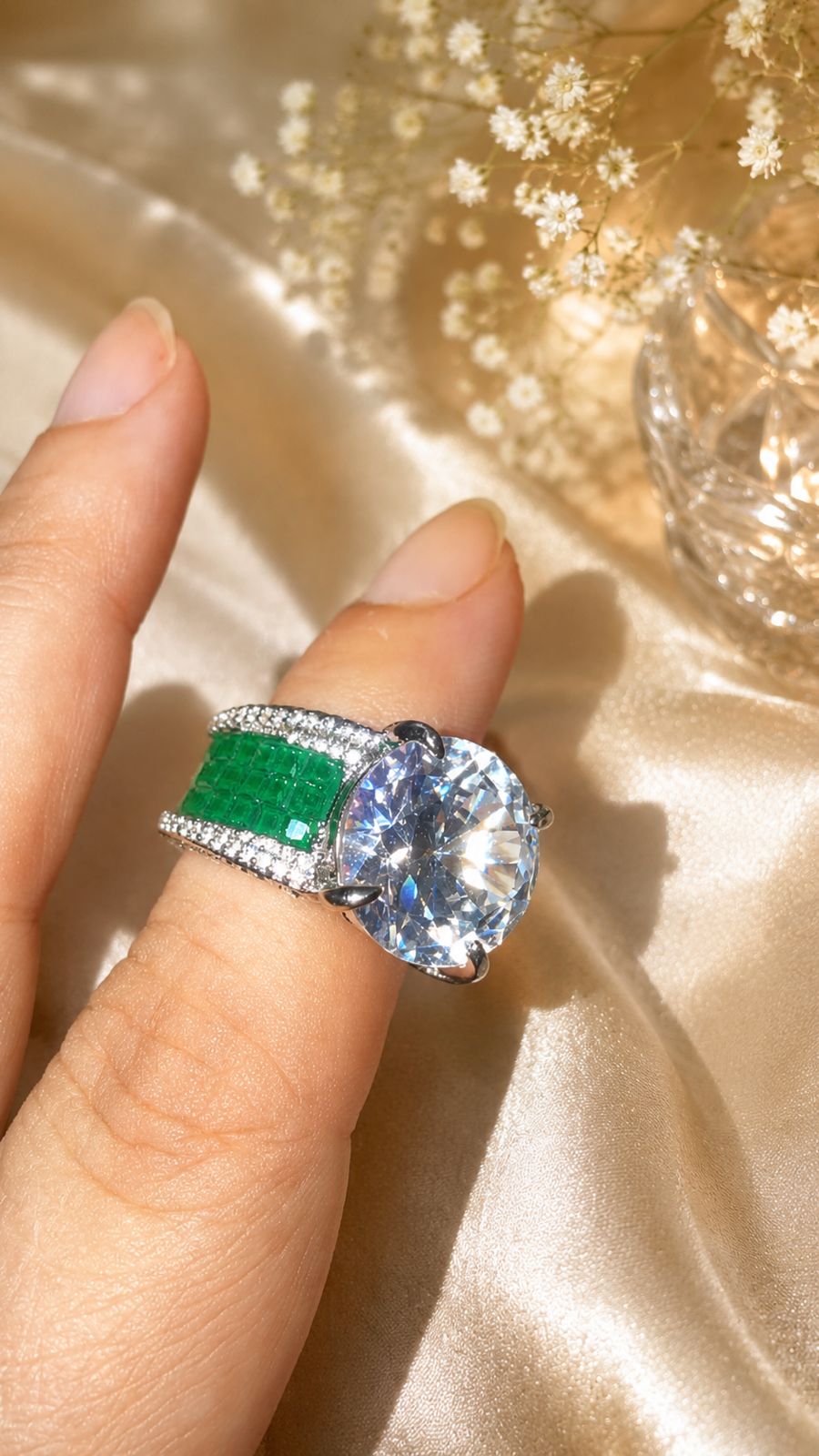 Princess Diana Emerald Crown Ring