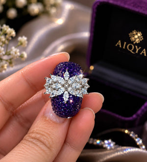 Royal Amethyst Blossom Ring